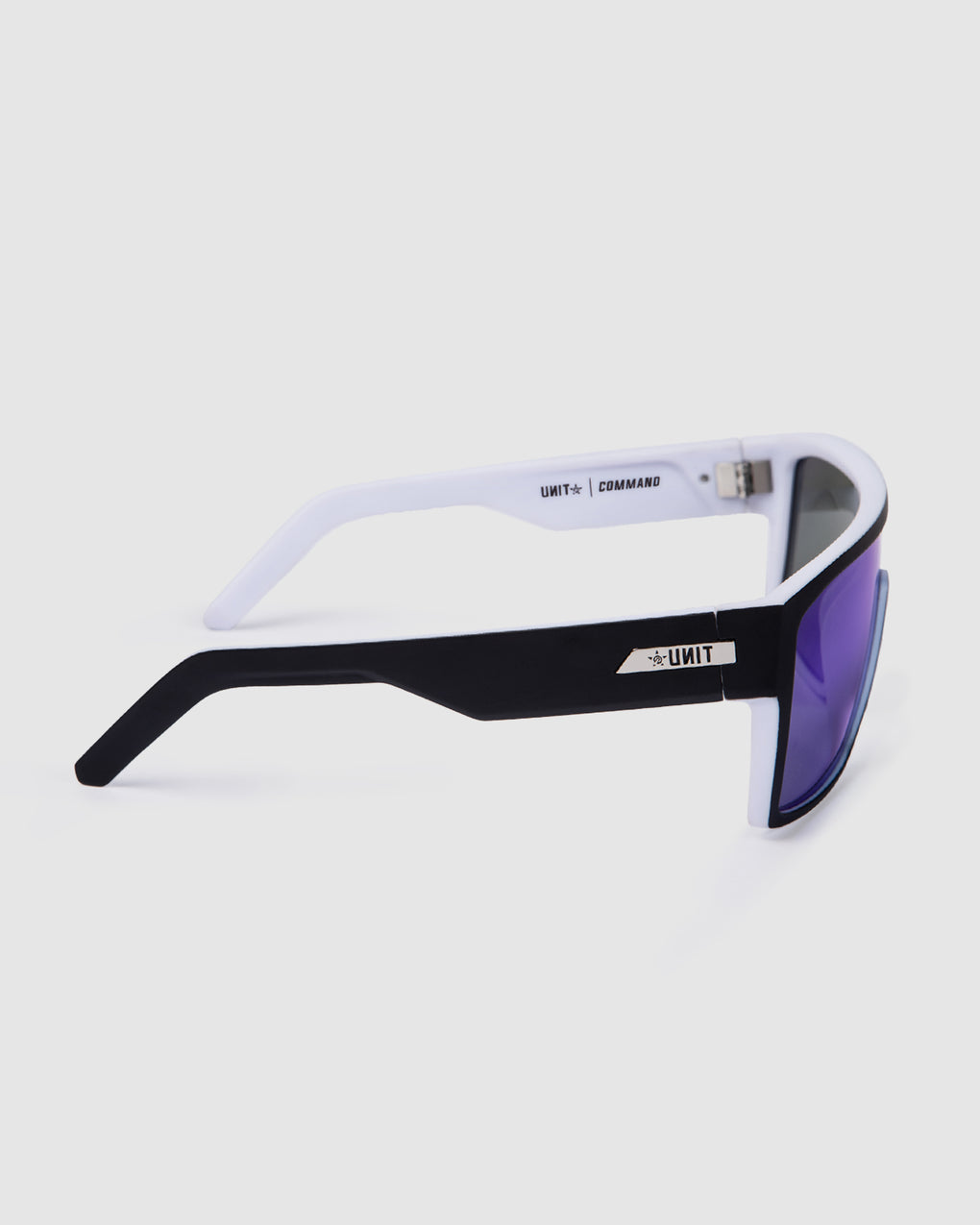 UNIT Sunglasses Command - Matte Black White Polarised