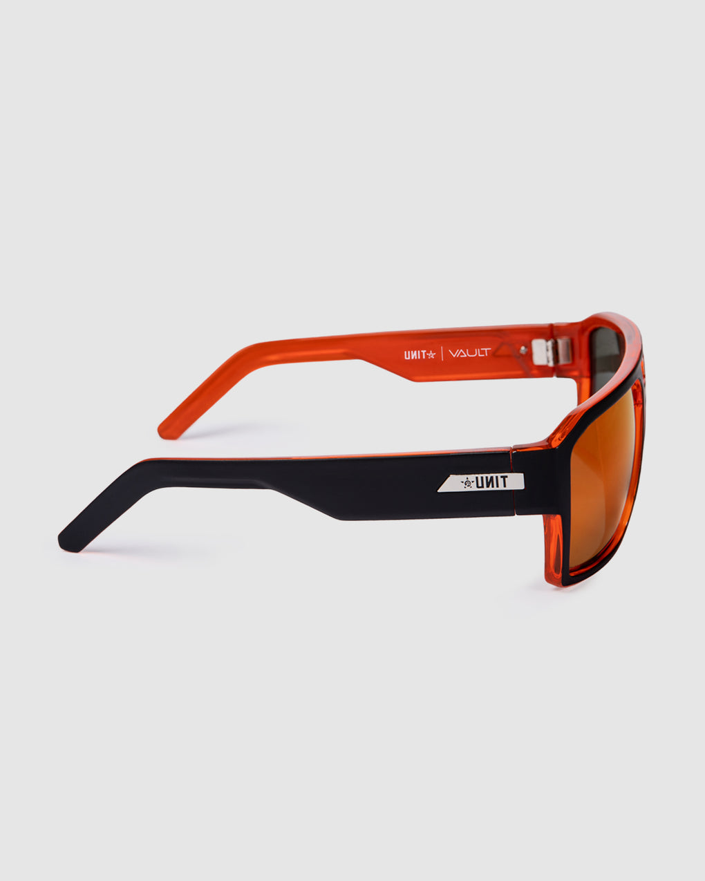 UNIT Sunglasses Vault - Matte Black Orange Polarised